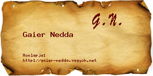 Gaier Nedda névjegykártya